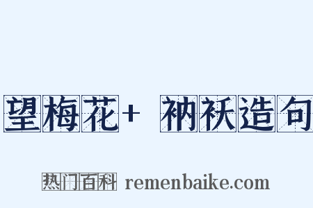 望梅花+衲袄造句是什么意思的图片